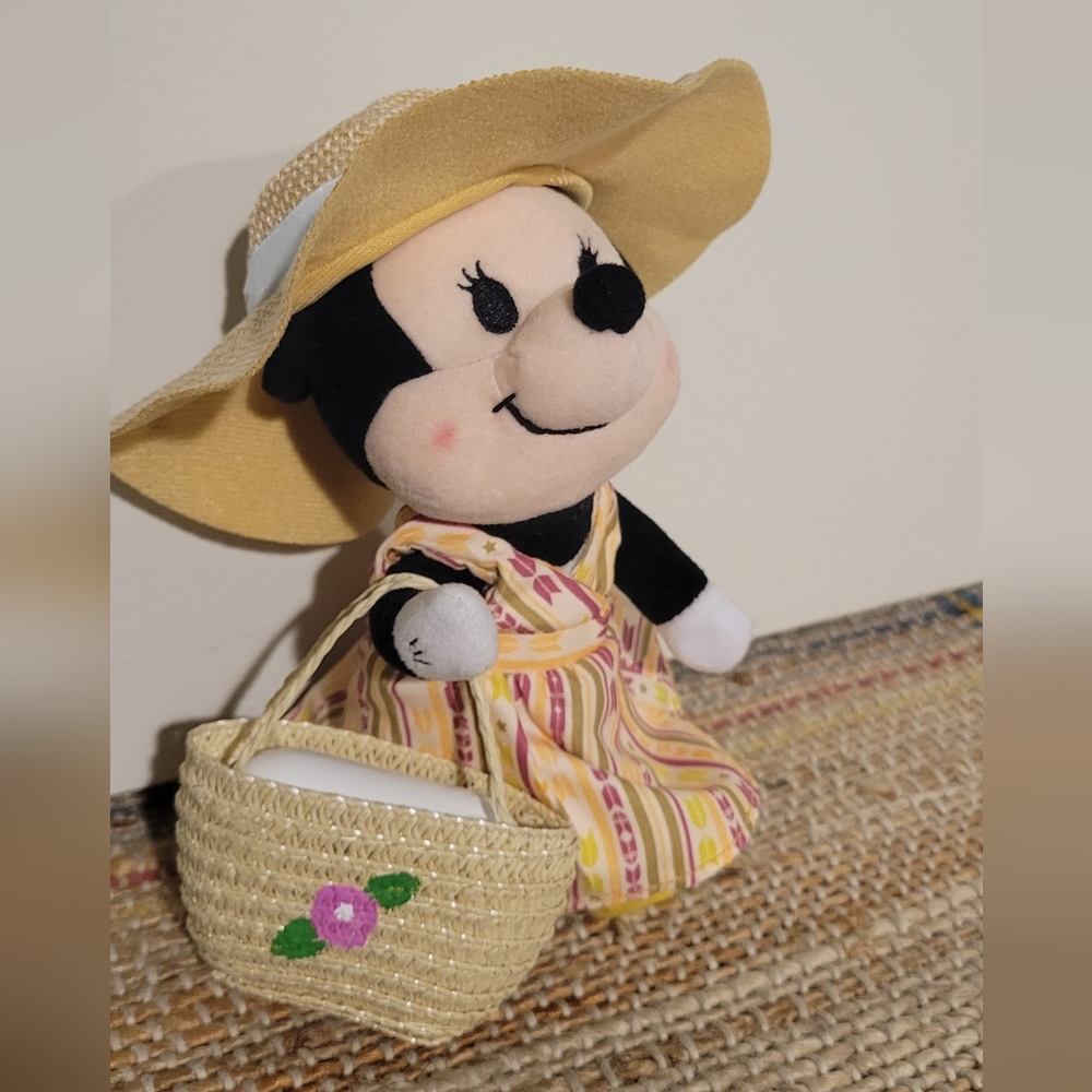 Disney nuimos cute tote Wooden bag with flower design